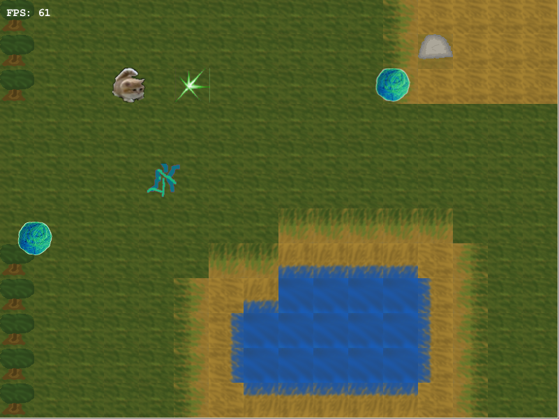 dead bad guy and projectile